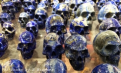 Lapis lazuli skulls.